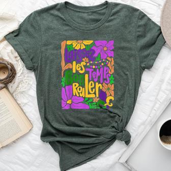 Mardi Gras Boho Laissez Les Bon Temps Rouler Fleur De Lis Bella Canvas T-shirt - Thegiftio UK