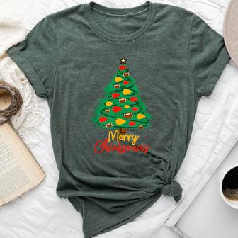 Merry Chiefs Christmas Tree Xmas Holiday Girly Outfit Women Bella Canvas T-shirt - Thegiftio UK