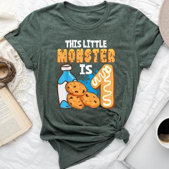 Milk And Cookies 1St Birthday Boy Girl First Birthday Family Bella Canvas T-shirt - Thegiftio UK