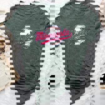 Minnesota Vintage Baseball Throwback Retro Bella Canvas T-shirt - Thegiftio UK