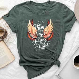 Mom Of An Angel Mother's Day Heaven Angel Infant Loss Memory Bella Canvas T-shirt - Thegiftio UK