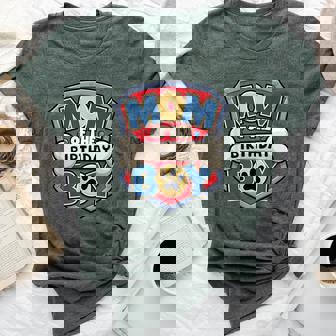 Mom Of The Birthday Boy Cartoon Dog Paw Family Matching Bella Canvas T-shirt - Seseable