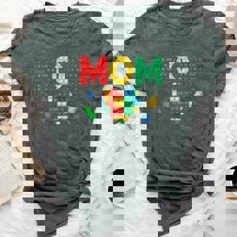 Mom Lover Master Builder Building Bricks Blocks Bella Canvas T-shirt | Seseable UK