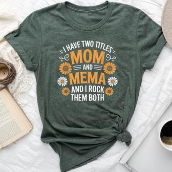 Mom And Mema Floral Bella Canvas T-shirt - Thegiftio UK
