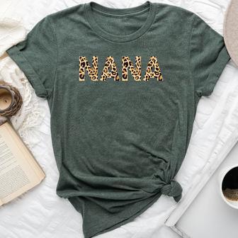 Nana Leopard For Grandma Mother's Day Christmas Bella Canvas T-shirt - Thegiftio UK