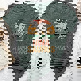 Ninasaurus Dinosaur Nina Saurus Vintage Mother's Day Bella Canvas T-shirt - Seseable