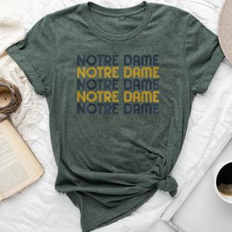 Notre Dame Indiana In Vintage Retro American Women Bella Canvas T-shirt - Thegiftio UK