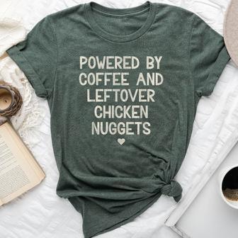 Powered By Coffee And Leftover Chicken Nuggets Bella Canvas T-shirt - Thegiftio UK