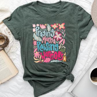 Praying Mama Raising Warriors Happy Christian Mother’S Day Bella Canvas T-shirt - Thegiftio UK