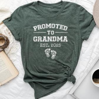 Promoted To Grandma Est 2025 1St Time Grandma To Be Bella Canvas T-shirt - Thegiftio UK