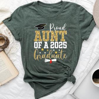 Proud Aunt Of A 2025 Graduate Aunt Graduation 2025 Bella Canvas T-shirt - Thegiftio UK