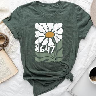 Retro 8647 Flower Floral Bella Canvas T-shirt - Thegiftio UK