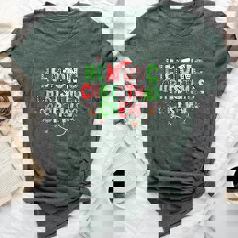 Retro Hemonc Christmas Crew Hematology Oncology Nurse Xmas Bella Canvas T-shirt | Mazezy