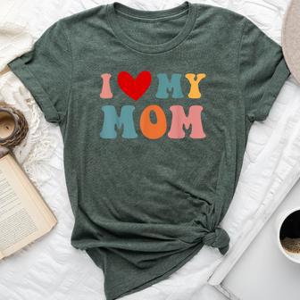 Retro I Love My Mom Best Mother In The World Bella Canvas T-shirt - Thegiftio UK