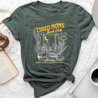 Retro Tired Moms Book Club Bookish Booktrovert Mother's Day Bella Canvas T-shirt - Thegiftio UK