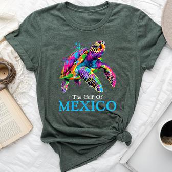 Sea Turtle The Gulf Of Mexico Forever El Golfo De México Bella Canvas T-shirt - Thegiftio UK