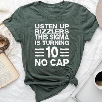 Sigma 10Th Birthday 10 Year Old Boys Girls No Cap Rizzlers Bella Canvas T-shirt - Thegiftio UK