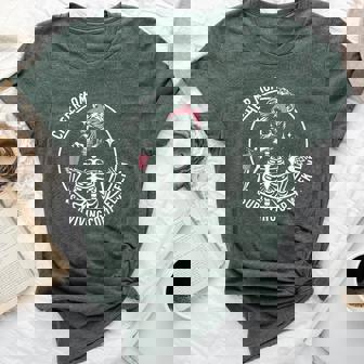 Skeleton Coffee Cheer Mom Surviving Comp Weekend Bella Canvas T-shirt | Mazezy