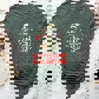 Skeleton Coffee Is My Valentine Valentines Day Women Bella Canvas T-shirt - Thegiftio