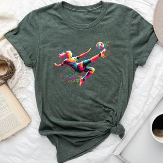 Soccer & Soccer Graphic Women Girls & N Girls Bella Canvas T-shirt - Thegiftio UK