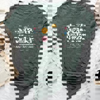 Social Worker Appreciation Flower Social Work Month 2025 Bella Canvas T-shirt - Seseable