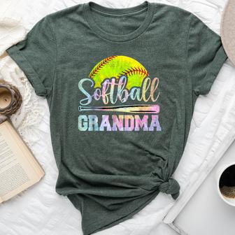 Softball Grandma Softball Player Game Day Mother Tie Dye Bella Canvas T-shirt - Thegiftio UK