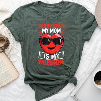 Sorry Girls My Mom Is My Valentine Valentines Day Boys Heart Bella Canvas T-shirt - Thegiftio