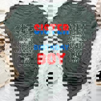 Spider Web Birthday Party Sister Of The Birthday Boy Bella Canvas T-shirt | Seseable UK