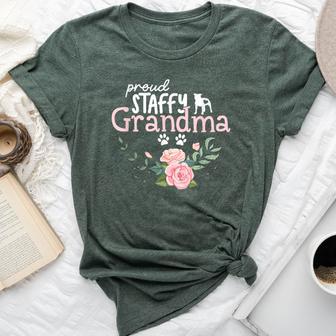 Staffy Grandma Dog Lovers Dog Mom Bella Canvas T-shirt - Thegiftio