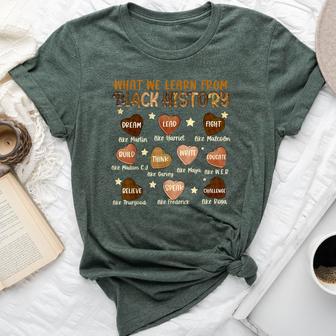 Teacher African American Black History Heart Afro African Bella Canvas T-shirt - Thegiftio UK