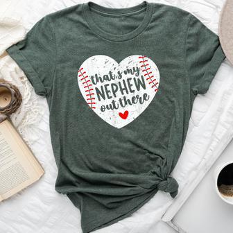 That’S My Nephew Out There Baseball Aunt Heart Bella Canvas T-shirt - Thegiftio UK