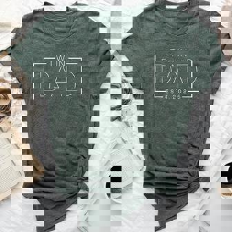 Twin Dad Father Mother Of Twins Est 2025 Father's Day Bella Canvas T-shirt - Seseable