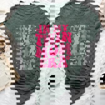 In My Twin Mom Era Groovy Mom Of Twins Mother's Day Bella Canvas T-shirt | Mazezy