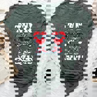 Valentines Day Twin Boys Or Twin Girls Heart Brother Sister Bella Canvas T-shirt | Mazezy