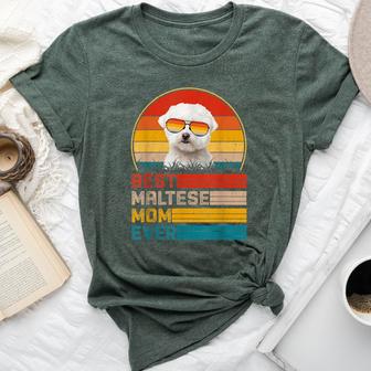 Vintage Best Maltese Mom Ever Mother's Day Bella Canvas T-shirt - Thegiftio UK