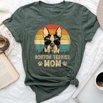 Vintage Boston Terrier Mom Dog Lovers Mother's Day Bella Canvas T-shirt - Thegiftio UK