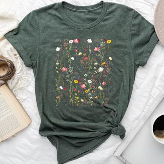 Vintage Inspired Flower Botanical Graphic Bella Canvas T-shirt - Thegiftio UK