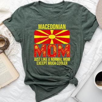 Vintage Macedonian Mom North Macedonia Flag For Mother's Day Bella Canvas T-shirt - Thegiftio UK