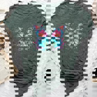Watercolor Butterfly -Child Butterfly Black Small Modern Round Neck Straight Alpha Medium Us 165 Short Sleeve All Butterfly Novelty-S Bella Canvas T-shirt | Mazezy