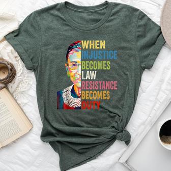 When Injustice Becomes Law Resistance Becomes Duty Women Bella Canvas T-shirt - Thegiftio UK