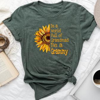 In A World Of Grandmas Be A Grammy Special Grandma Bella Canvas T-shirt - Thegiftio UK