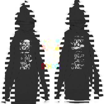100 Days Of School Astronaut Holding Planet 100 Days Hoodie - Thegiftio