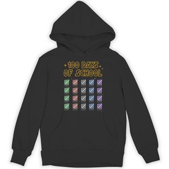 100 Days Of School Sabers And Star Print Space Wars Boys Hoodie - Thegiftio UK