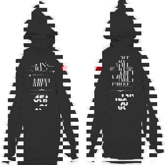 1st Year Wedding Anniversary With Loving Hearts Unisex Hoodie - Monsterry