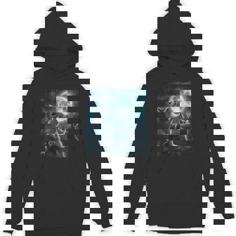 3 Raccoons Howling At The Moon Raccoon Head Unisex Hoodie - Monsterry
