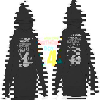 4 Year Old Circus Birthday Shirt Amazing Birthday Boy Four Unisex Hoodie - Monsterry