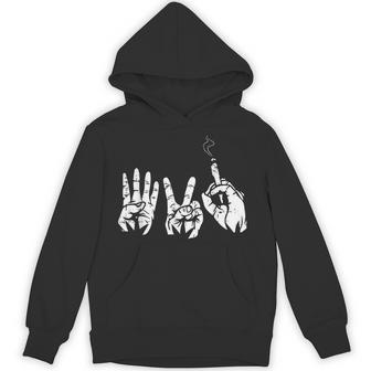 420 Hand Sign Smoking Weed Joint Marijuana Pot Smoker Hoodie | Seseable UK