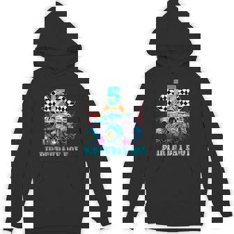 5 Year Old 5Th Birthday Boys Monster Truck Car Hoodie - Thegiftio UK