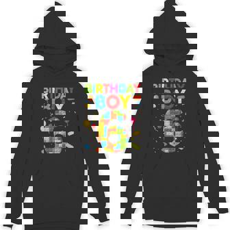 6 Birthday Boy 6 Year Old Building Blocks Hoodie - Thegiftio