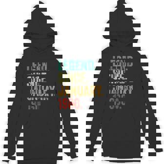 65 Years Old Legend Since January 1960 65Th Birthday Hoodie | Mazezy